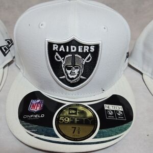 New Era Raiders White 59FIFTY Cap